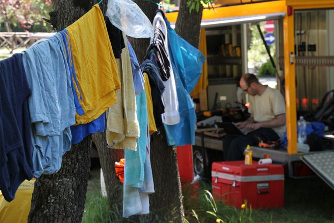 Waschtag: Getrocknet wird in der italienischen Sonne