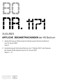 Amtliche Bekanntmachung der HS Bochum Nr. 1171, 31.01.2023