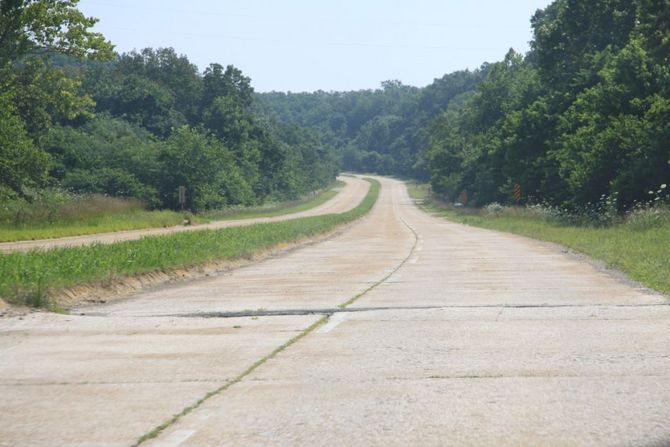 Historische Straßenverhältnisse an der Route 66