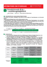 Umweltinformatik ausbildungsbegleitend