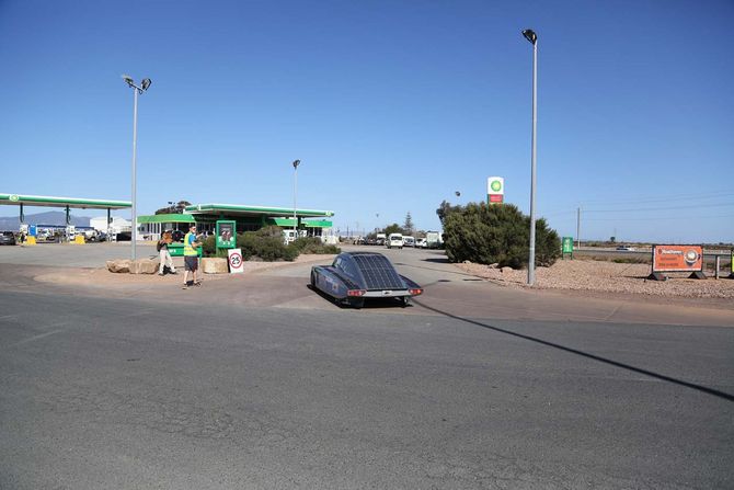 Die Tanke als Kontrollstopp in Port Augusta