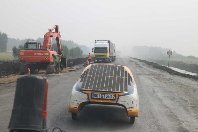 Von Omsk dann noch eine Baustelle. Dann sind die 180 km geschafft.