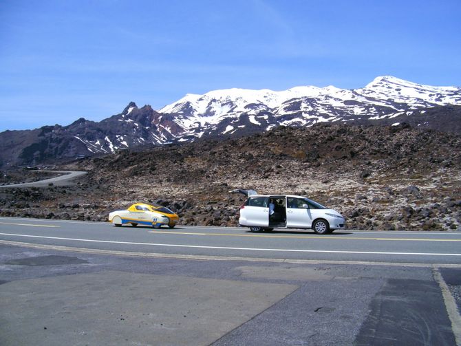 SolarCar auf dem Weg zum ersten Videodreh mit Keil photography am Mount Tongario