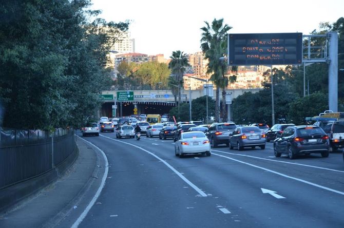 Der tägliche Verkehrsstau in Sydney