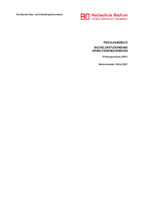 BA Umweltingenieurwesen 2025 - Modulhandbuch