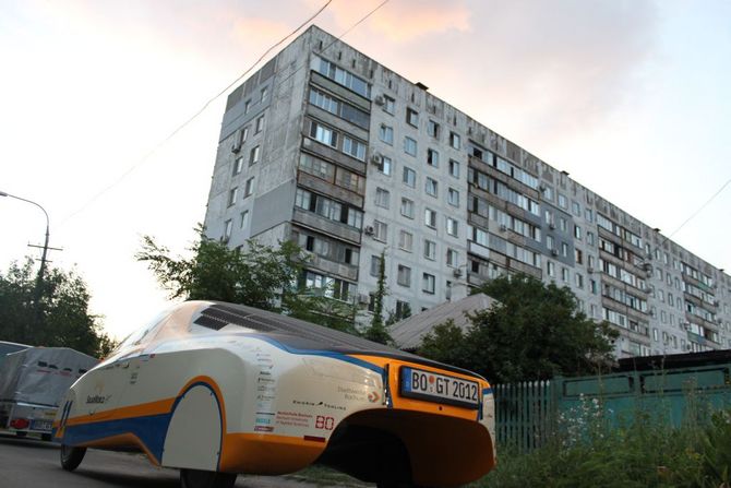 Ein typischen städtisches Wohnviertel in der Ukraine
