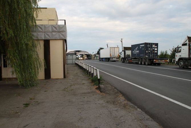 Blick vom Nachtlager zur Ukrainisch-Russischen Grenze