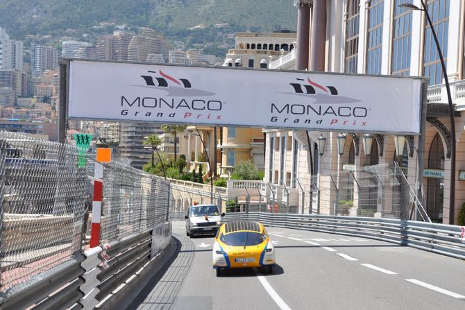 Auf der F1-Strecke von Monte Carlo