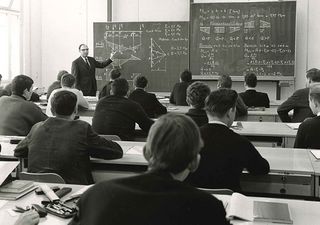 1960er-Jahre, Vorlesung in der Kohlenstraße in Bochum.