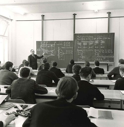 1960er-Jahre, Vorlesung in der Kohlenstraße in Bochum.