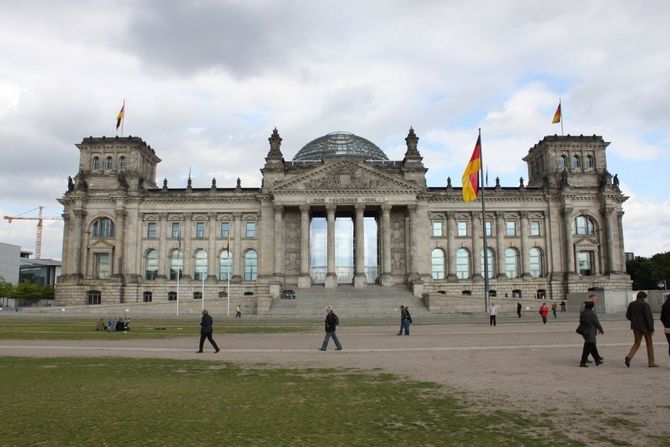 Bei einem Stadtrundgang gesehen. Der Bundestag