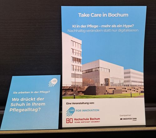 Abbildung der Flyer der diesjährigen Take Care