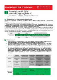 Factsheet Umweltinformatik ausbildungsbegleitend