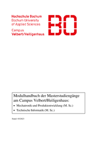 MA TI & Produktentwicklung - Modulhandbuch