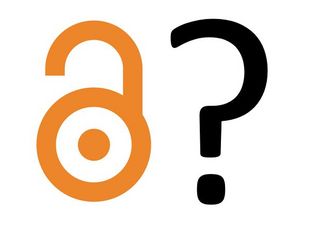 Grafik: Open Access Logo mit Fragezeichen