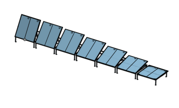 CAD-Modell für das Projekt: Entwicklung und Aufbau einer Halterung für die PV Module (Hochvolt)