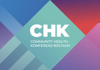 Dekoratives Bild mit dem Logo der Community Health Konferenz Bochum.e befindet sich das Logo der Community Health Konferenz Bochum.