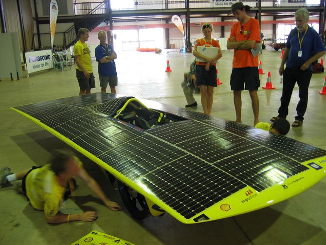 Der Sieger der American Solar Challenge, das Auto aus Michigan
