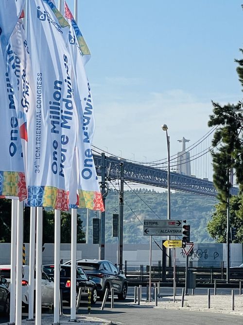 Fahnen vor dem Kongress