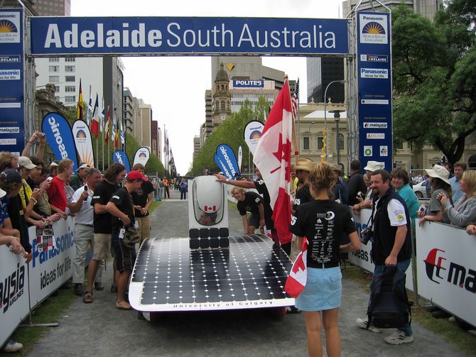 Zum ersten Mal dabei: Ein kanadisches Solarcar aus Ontario