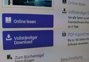 Screenshot eines Downloadbutton für ein E-Book