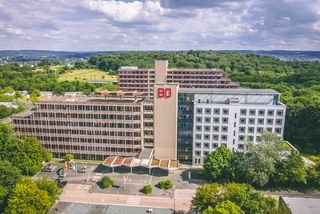 Drohnenaufnahme des Zentralcampuses der Hochschule Bochum