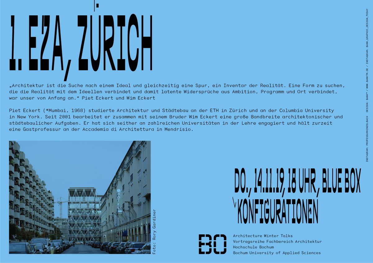 Architektur Winter Talks 2019/20: Hochschule Bochum