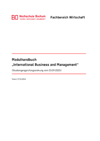PO 2025 Modulhandbuch International Business and Management