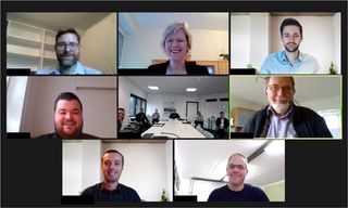 Teilnehmende Personen bei Präsentation der Forschungsergebnisse