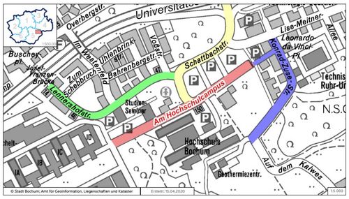 Lageplan Am Hochschulcampus