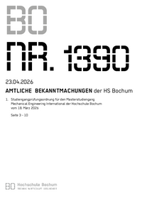 Amtliche Bekanntmachung der HS Bochum Nr. 1390, 23.04.2026