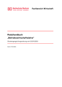 Modulhandbuch Bachelorstudiengang Betriebswirtschaftslehre (PO 2025)