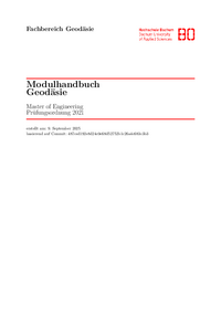 Modulhandbuch Master Geodäsie (9. September 2025)
