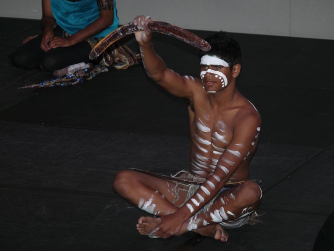 Aboriginees-Zeremonie zur Beginn