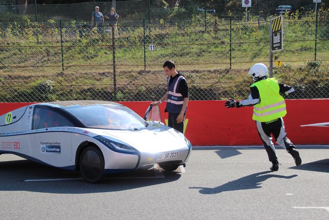 Le Mans-Start mit Einstiegshilfe