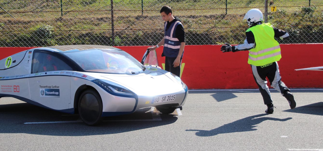 Le Mans-Start mit Einstiegshilfe