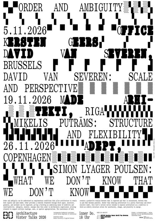 Veranstaltungsplakat Winter Talks 2026