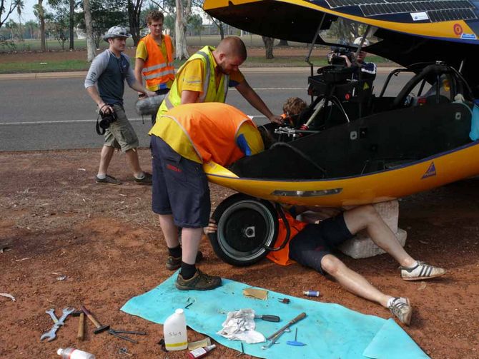 Reifen- und Felgenwechsel noch in Darwin