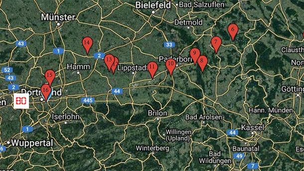 Luftballonwettbewerb 2019: Ausschnitt aus Ergebniskarte Luftballonwettbewerb 2019: Ausschnitt aus Ergebniskarte