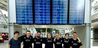 Das Team vor dem Abflug