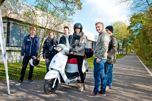 Testfahrten im E-Scooter, Oktober 2019