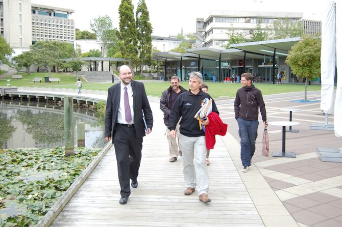 Auf dem Campus der Waikato-Uni