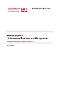 Modulhandbuch International Business and Management (Stand 01.2023)