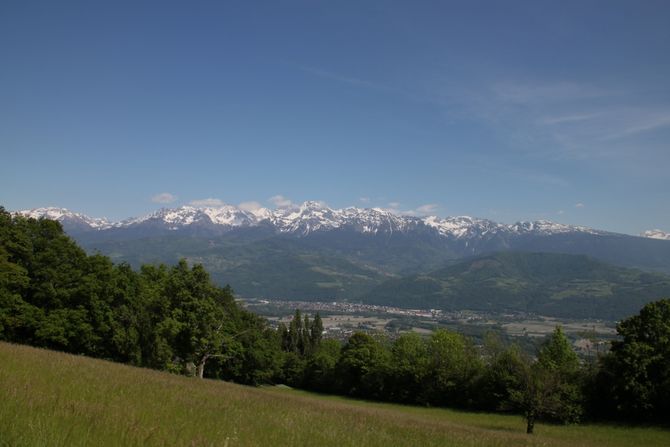 Bei der Abfahrt nochmal ein Blick auf die wunderschönen Alpen