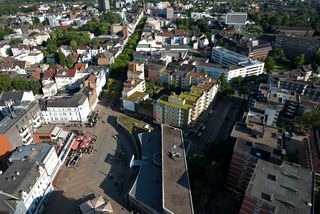Luftbildaufnahme von der Herner Innenstadt