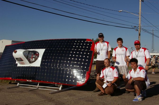 Ein Teil des Teams vom Red River College im Checkpoint in Regina