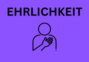 Icon Ehrlichkeit Hand auf dem Herz