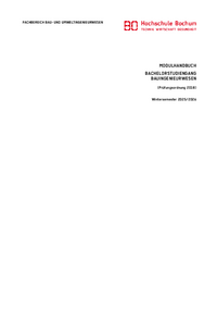 Modulhandbuch Bachelorstudiengang Bauingenieurwesen, SoSe 25 (PO 2018)