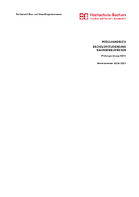 BA Bauingenieurwesen 2025 - Modulhandbuch