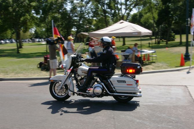 Polizeiskorte in Sioux Falls